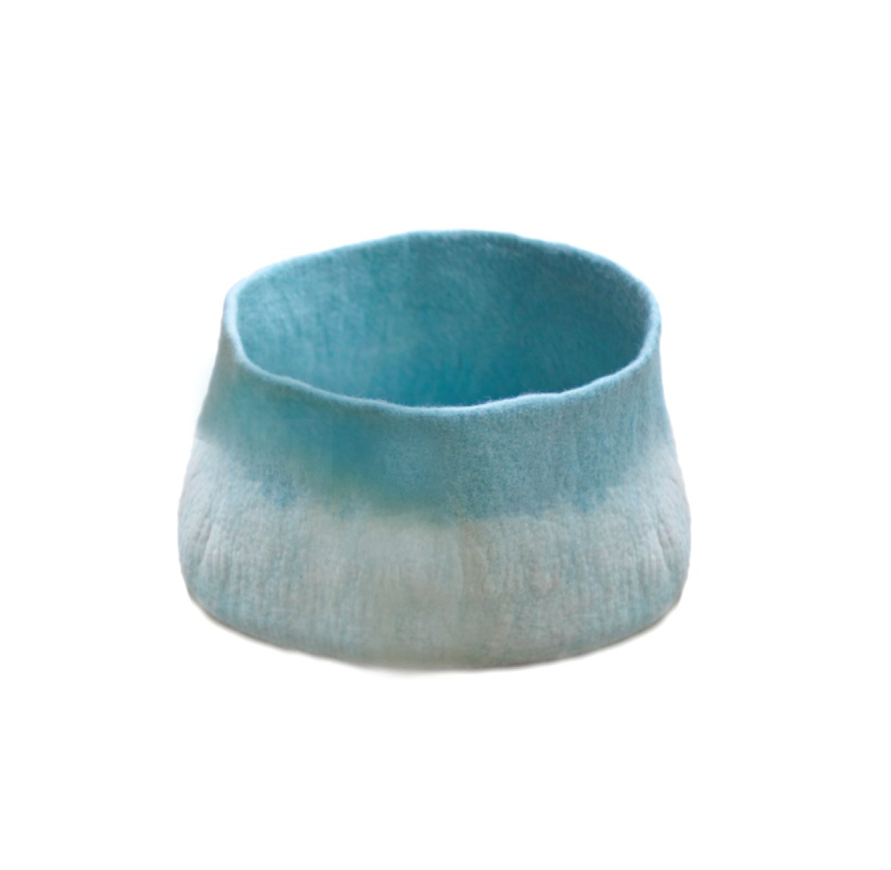 Grande calebasse en feutre - turquoise pastel